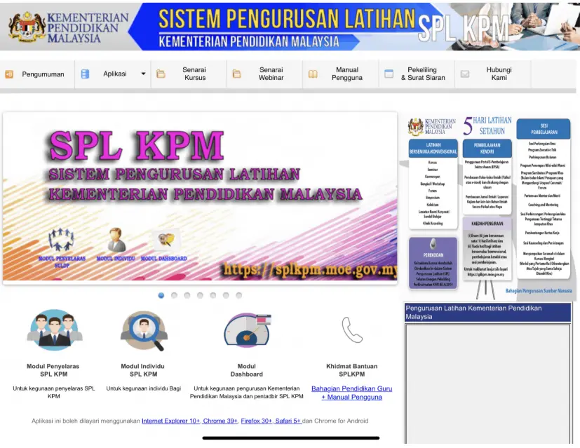 SPLKPM Login 2.0 Modul Individu (sinopsis, kpm, guru) 2025 2 https://splkpm.moe.gov.my/
