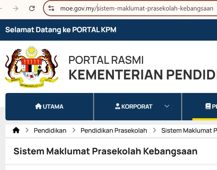 SMPK KPM Login 2.0 Prasekolah online (smpk.moe.gov.my) 2025 1 smpk prasekolah