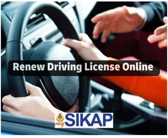 renew driving license online with MySikap