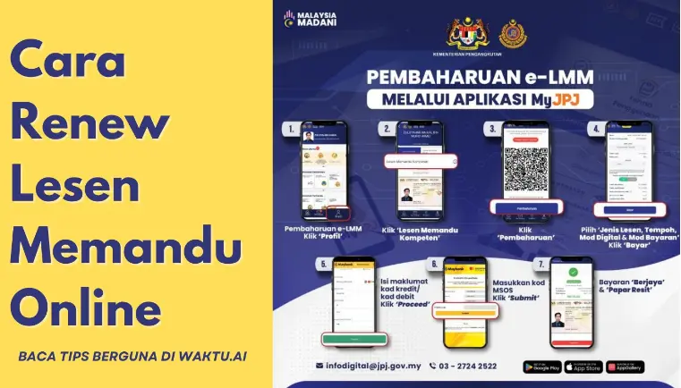 cara renew lesen memandu online