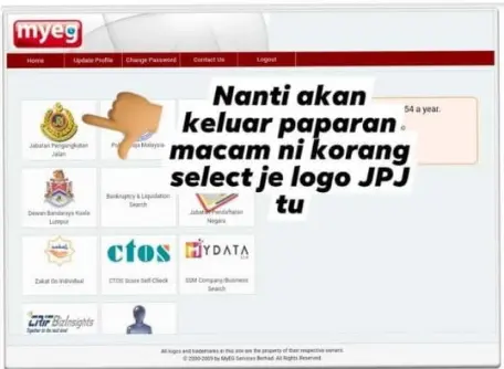 Select the JPJ menu.