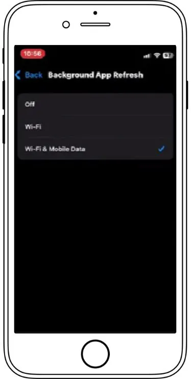 Choose Background & App Refresh
