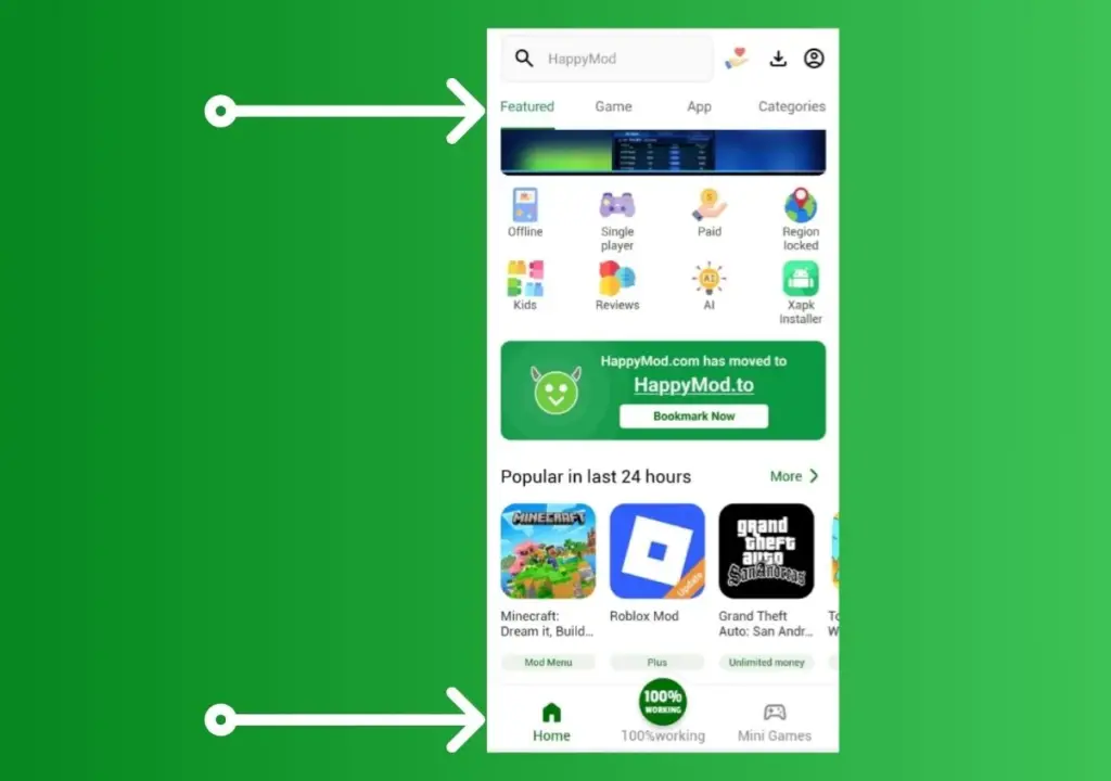 Featured or Home option